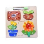 Wooden Matching Jigsaw Puzzle (Plant) with Writing Pen