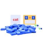 Phonics Word Flashcards with Picture Illustrations & Letter Tiles