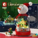 Snowman House Rotating Music Box With Night Light - Image 2