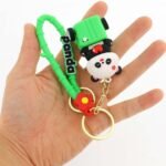 Cute Panda Key Chain – Green Edition - Image 3