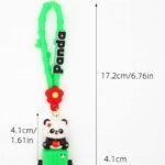 Cute Panda Key Chain – Green Edition - Image 4