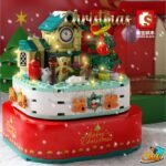 Snowman House Rotating Music Box With Night Light - Image 4