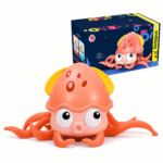 Crawling Octopus Toy with Music & Lights – USB Rechargeable Baby Sensory Toy (Obstacle Avoidance, 3+ Months)