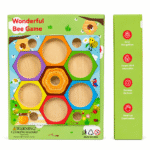 Montessori Wooden Bee Sorting Game | Fine Motor Skills Toy for Kids 3+