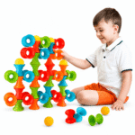 BUILD & STACK SPLICING PUZZLE PLAY SET 28PCS Kids Stacking Cup Puzzle – Montessori Sensory Balance Toy with Suction Balls - Image 4