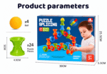 BUILD & STACK SPLICING PUZZLE PLAY SET 28PCS Kids Stacking Cup Puzzle – Montessori Sensory Balance Toy with Suction Balls - Image 6