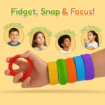 Fidget Bracelets for Kids (6-Pack) – Sensory Toys, Wearable Fidget Bands, Textured Tactile Wristbands for Focus, Stress Relief, Classroom, Travel & Special Needs - Image 6