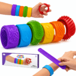 Fidget Bracelets for Kids (6-Pack) – Sensory Toys, Wearable Fidget Bands, Textured Tactile Wristbands for Focus, Stress Relief, Classroom, Travel & Special Needs - Image 3